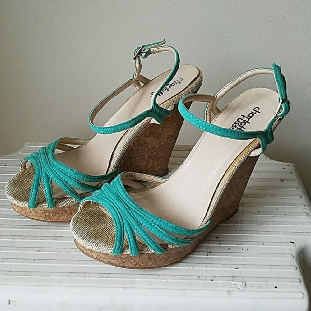 Charlotte Russe Teal wedges!